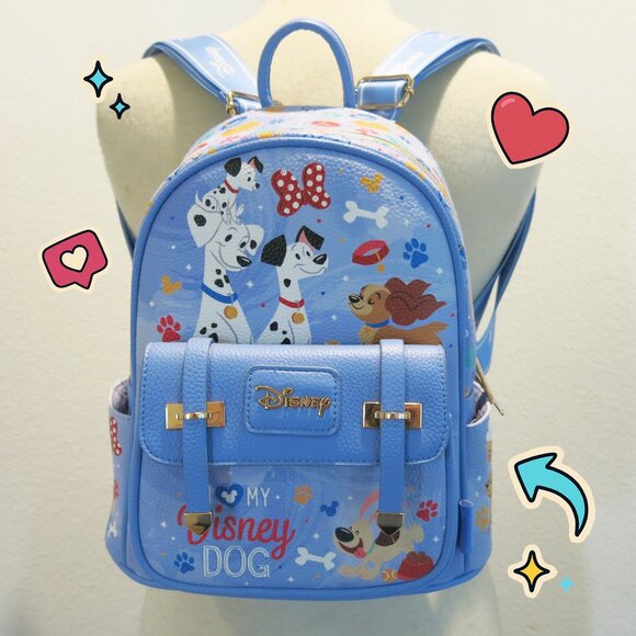 Disney Dogs Vegan Leather 11"Mini Backpack - Picture 1 of 6